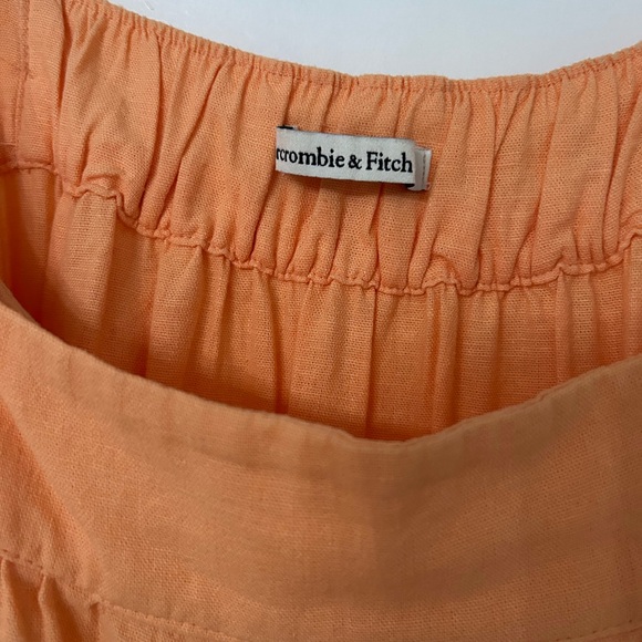 Abercrombie & Fitch | Large | Asymmetrical tiered maxi dress | Orange - Picture 2 of 2